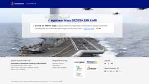Indian Navy Agniveer SSR Vacancy 2025