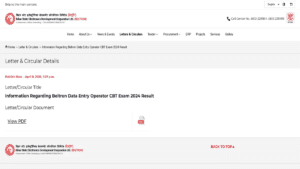 Bihar Beltron DEO Result 2025