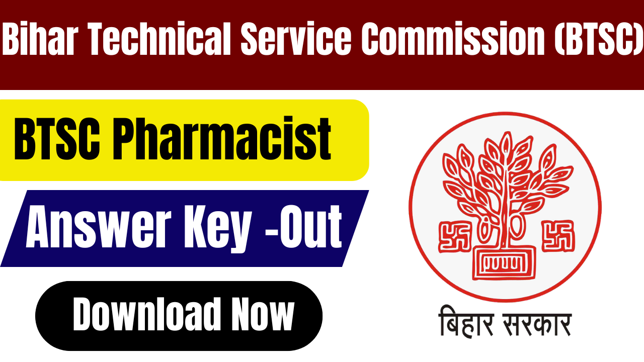 BTSC Pharmacist Answer Key 2025