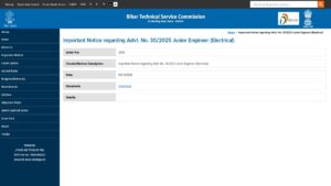 Bihar BTSC Vacancy 2025