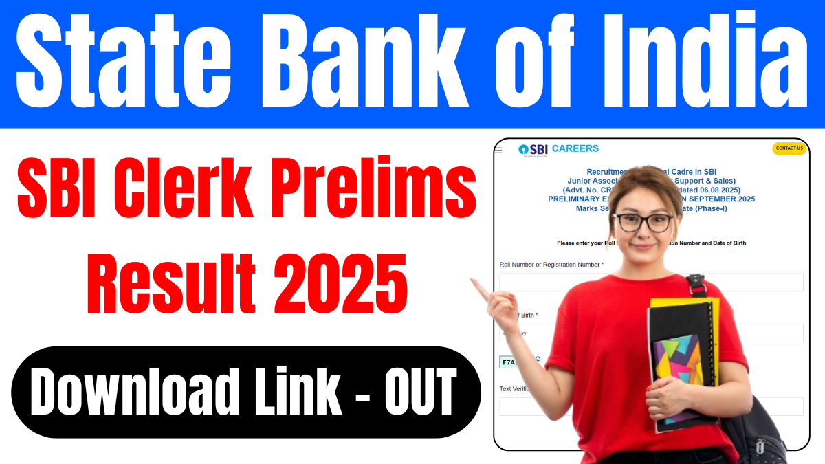 SBI Clerk Prelims Result 2025