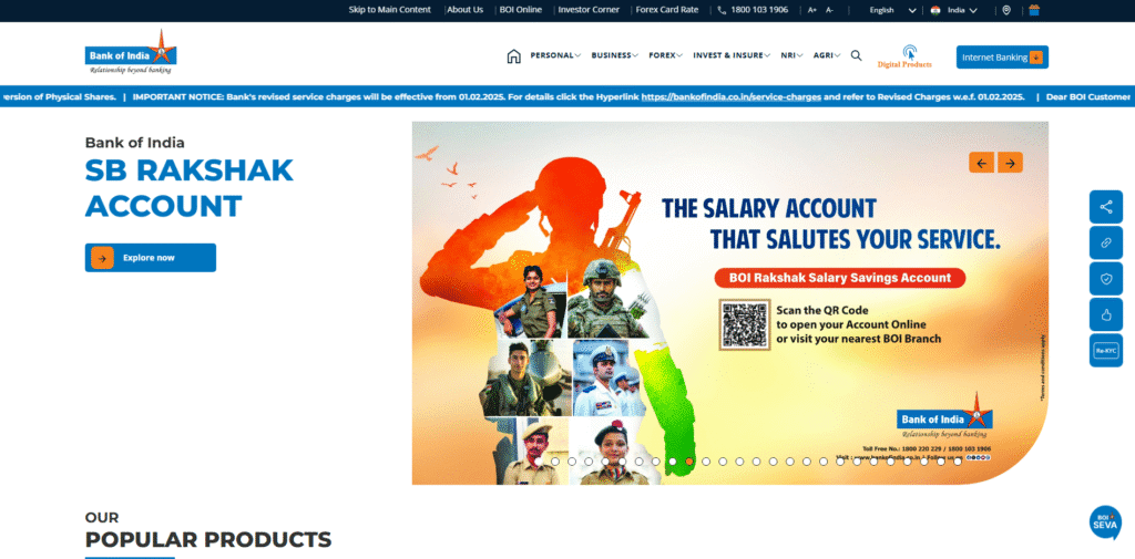 Bank Of India SO Vacancy 2025