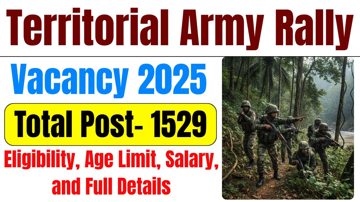 Territorial Army Rally Vacancy 2025